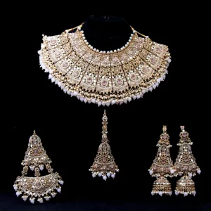 Bridal Kundun Set With Earrings, Maang tika , Jhumka
