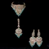 Bridal Kundan +Zarcon Stone Choker Set - Image 2